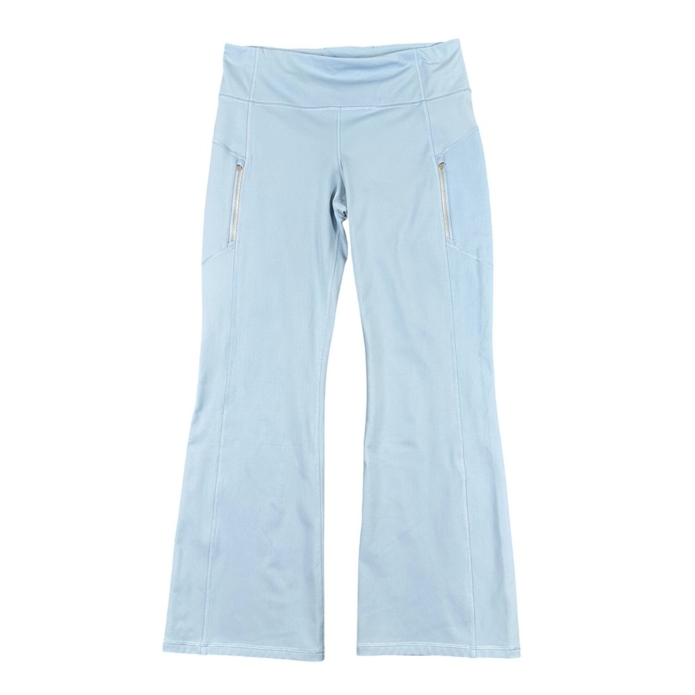 Athleta Rainier Bootcut Pant Womens XL Fleece Lined Light Blue Running Gorpcore